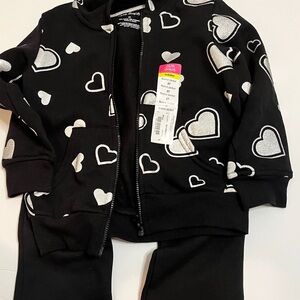 Okie Dokie Black and White Heart Matching Set